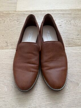 Michael Michael Shannon Sherrill Faux Leather Slip On Shoes Loafers Sz 8.5